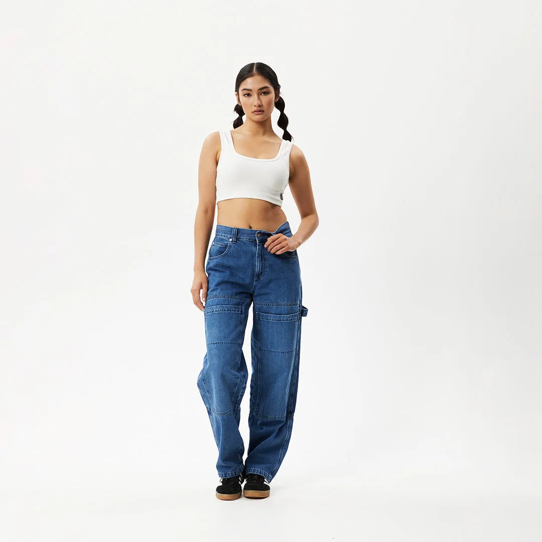 AFENDS Womens Chia - Ribbed Cropped Singlet - Off White