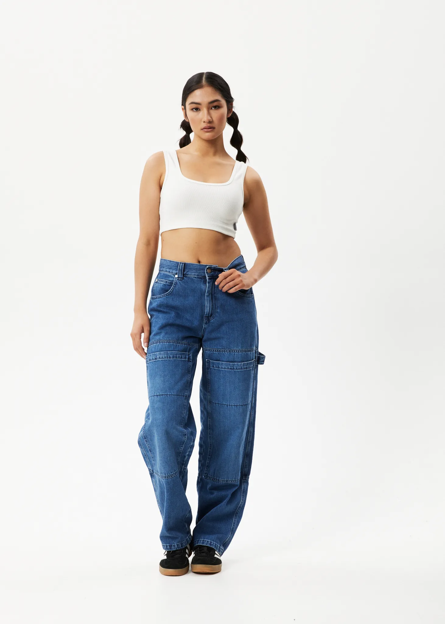 AFENDS Womens Chia - Ribbed Cropped Singlet - Off White