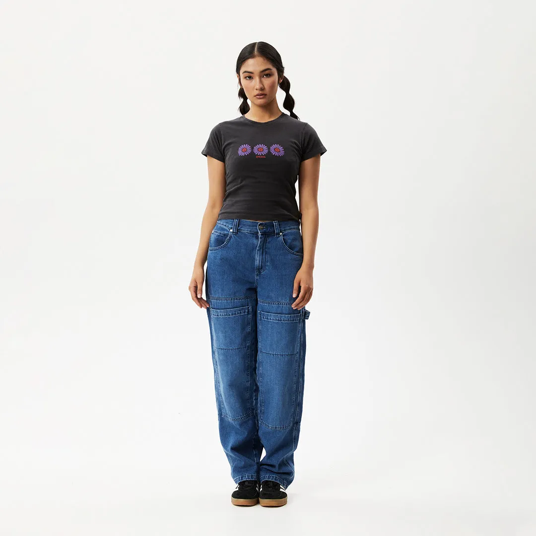 AFENDS Womens Daisy - Baby T-Shirt - Stone Black
