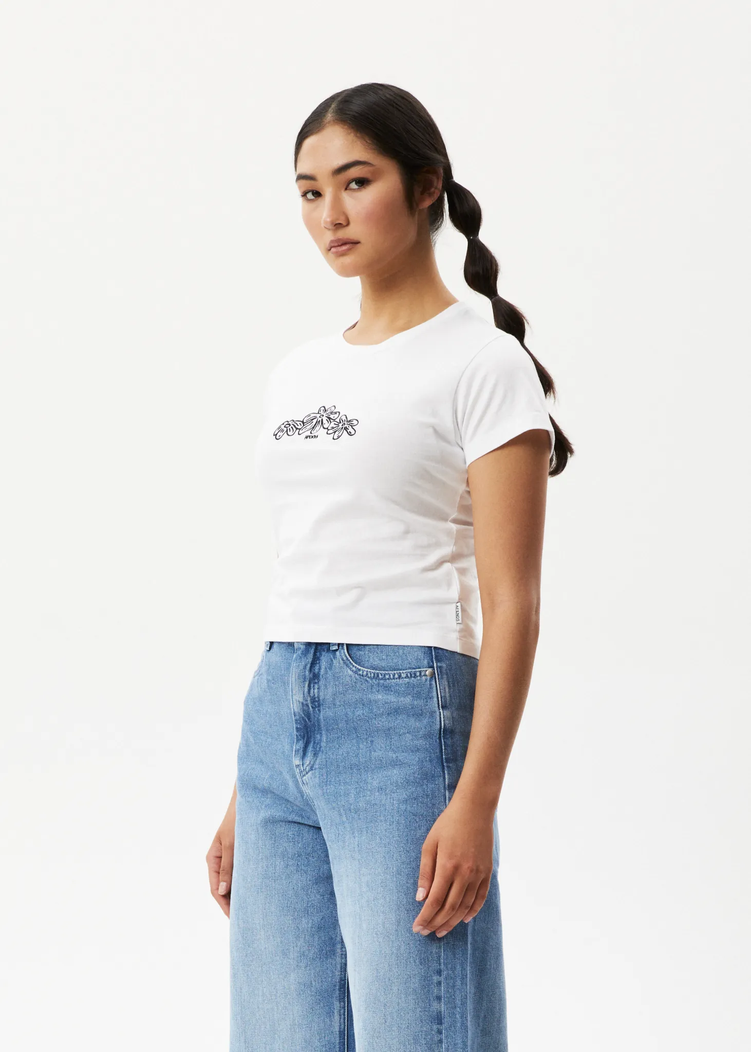AFENDS Womens Elliot - Baby T-Shirt - White