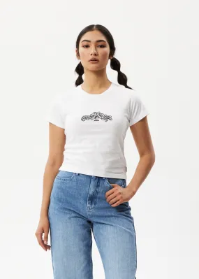 AFENDS Womens Elliot - Baby T-Shirt - White