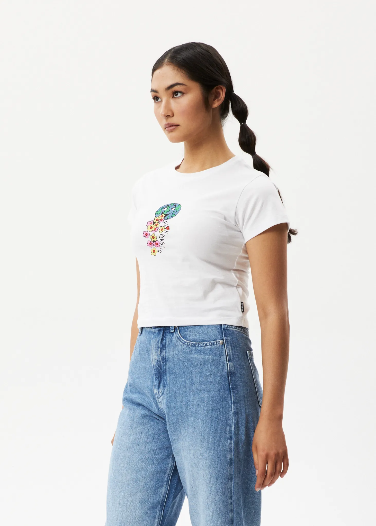 AFENDS Womens F Plastic - Baby T-Shirt - White