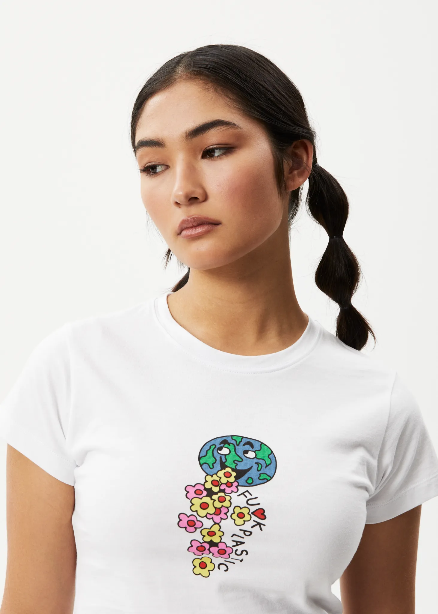 AFENDS Womens F Plastic - Baby T-Shirt - White