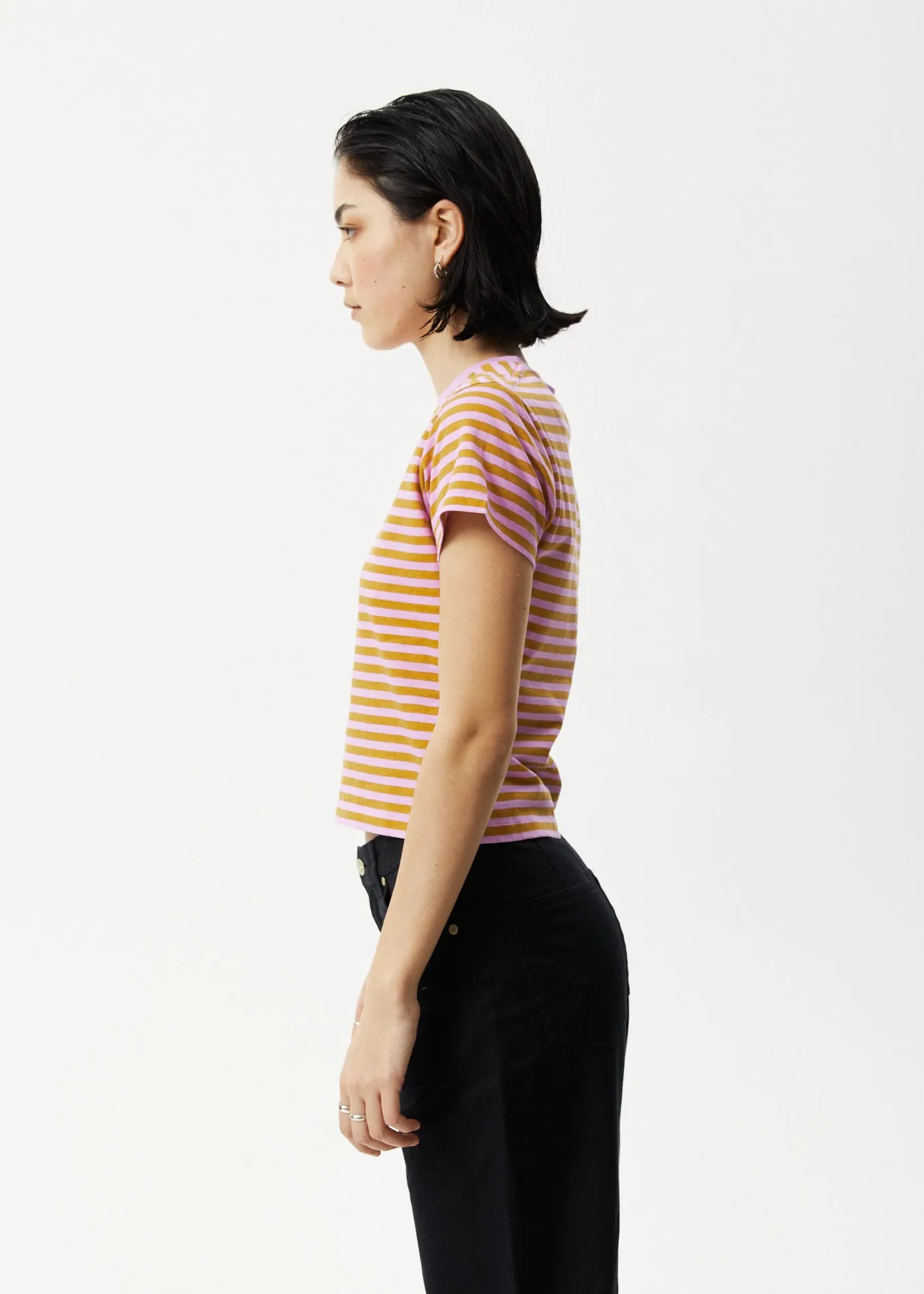 AFENDS Womens Jain - Baby T-Shirt - Candy Stripe