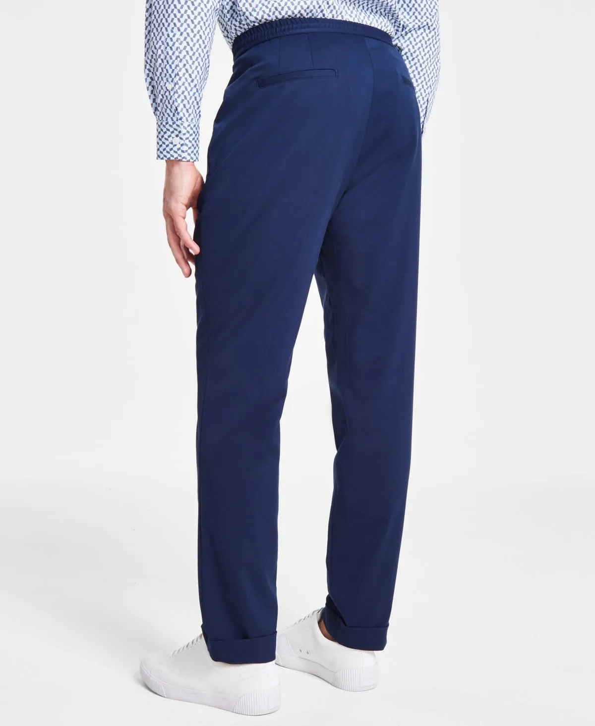 Alfani Mens Modern fit Dress Pants 36 / 32 Blue Solid Stretch