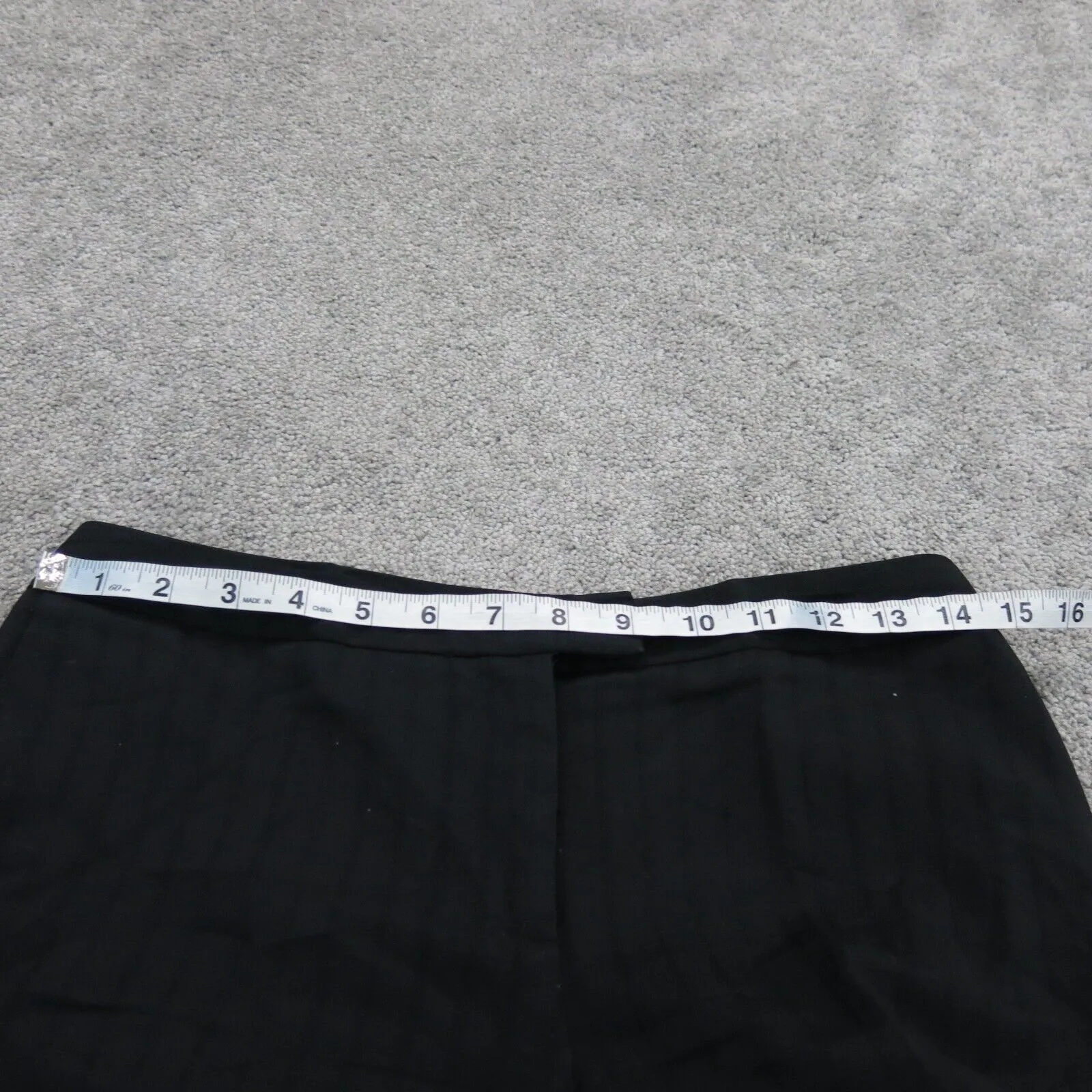 Ann Taylor Womens Striped Bootcut Leg Dress Pants Mid Rise Black Petite Size 4P