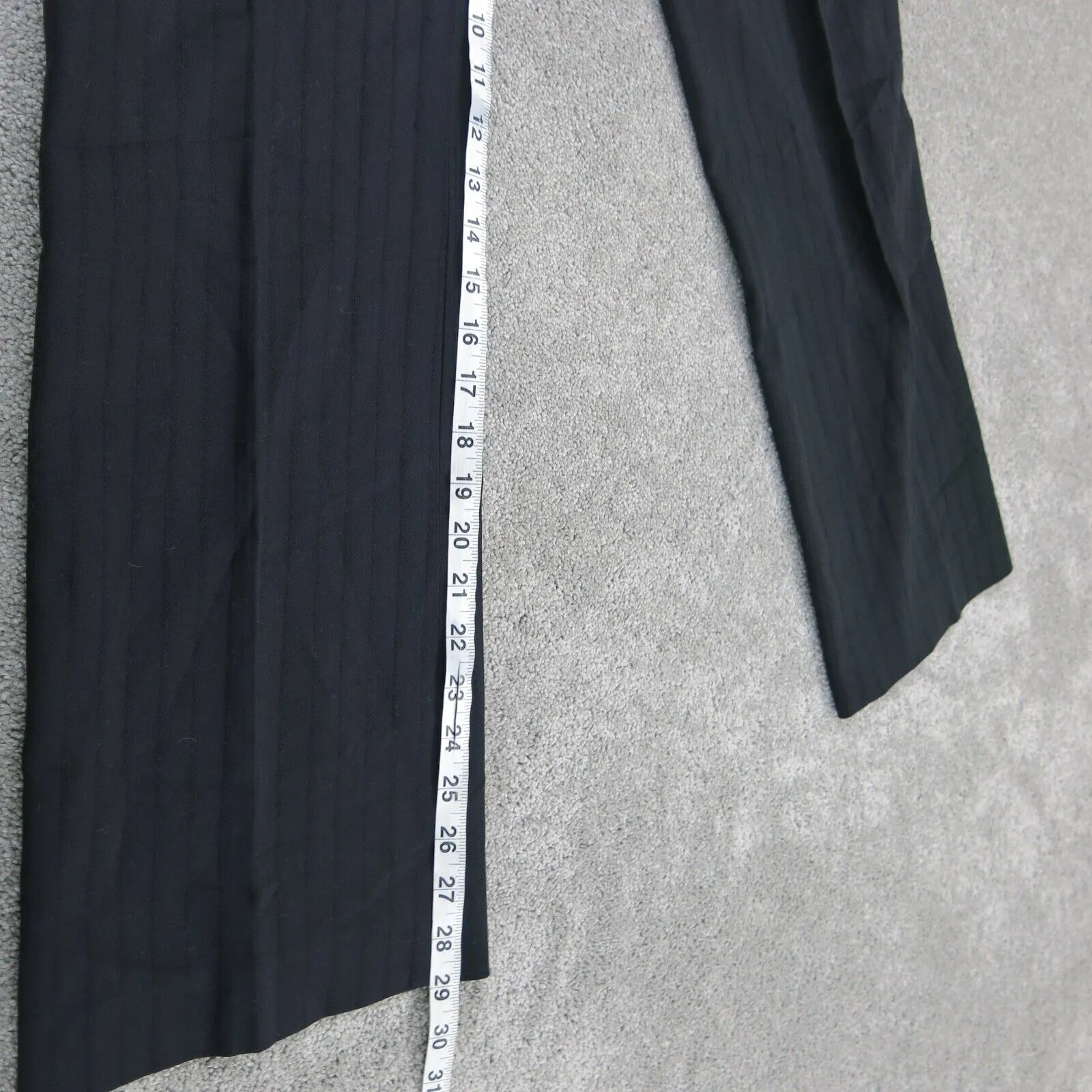 Ann Taylor Womens Striped Bootcut Leg Dress Pants Mid Rise Black Petite Size 4P