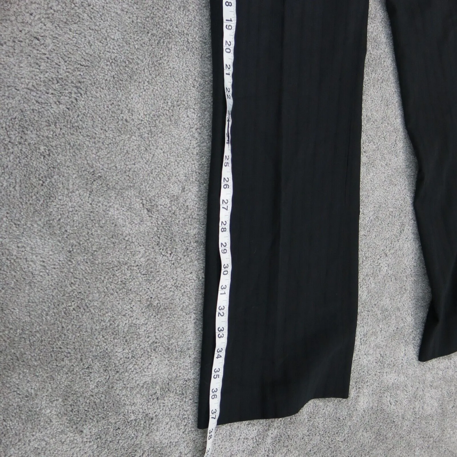 Ann Taylor Womens Striped Bootcut Leg Dress Pants Mid Rise Black Petite Size 4P