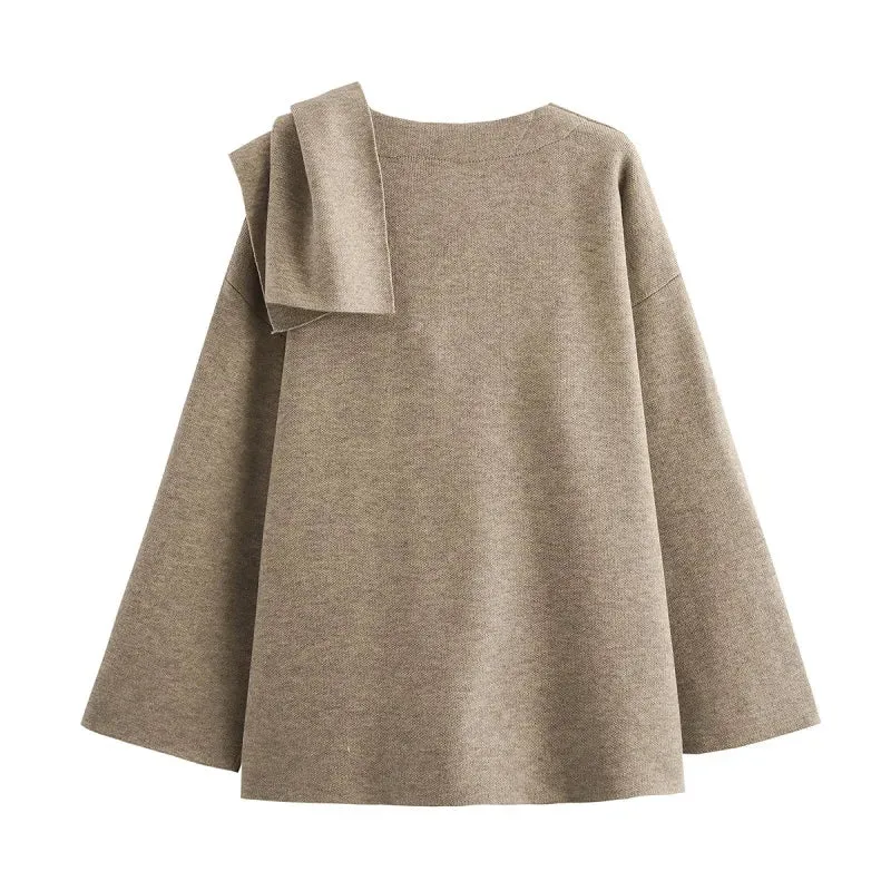 Asymmetric Scarf Padded Jacket