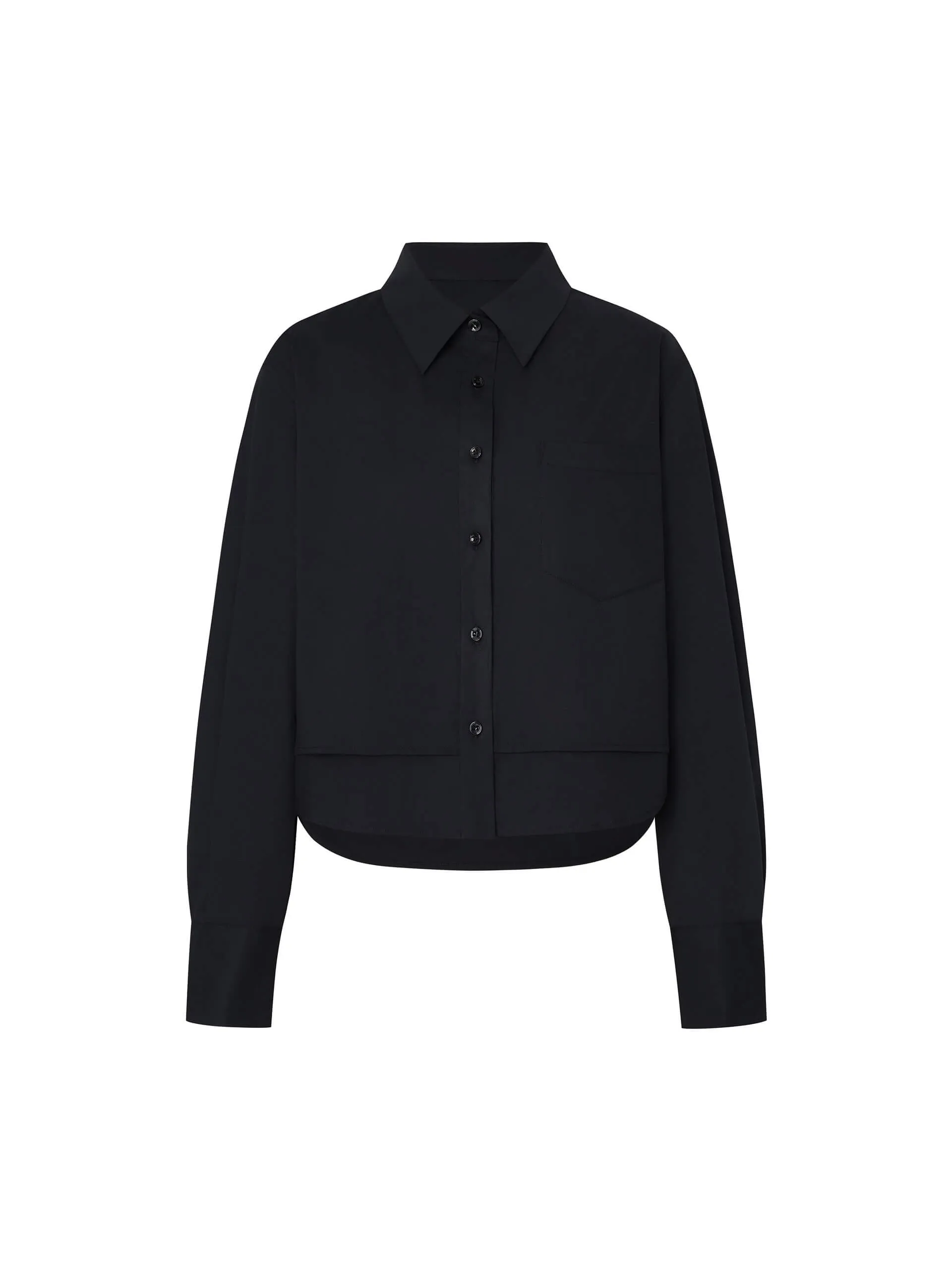 Asymmetrical Hem Layered Shirt