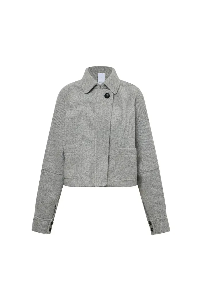 Aurora Cropped Jacket in Merino Wool Knit