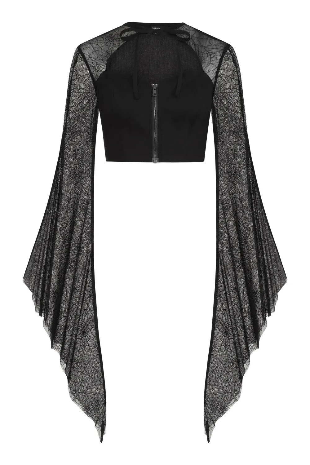 Banned Alternative Bellamira Extreme Sleeve Gothic Top