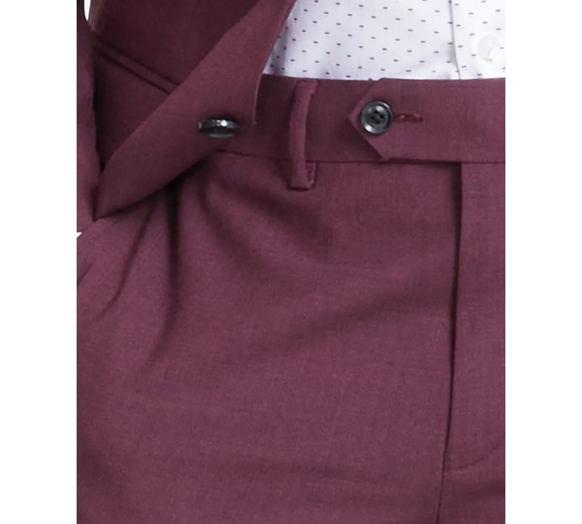 Bar Iii Mens Slim fit Dress Pants 31 / 30 Red Solid Stretch