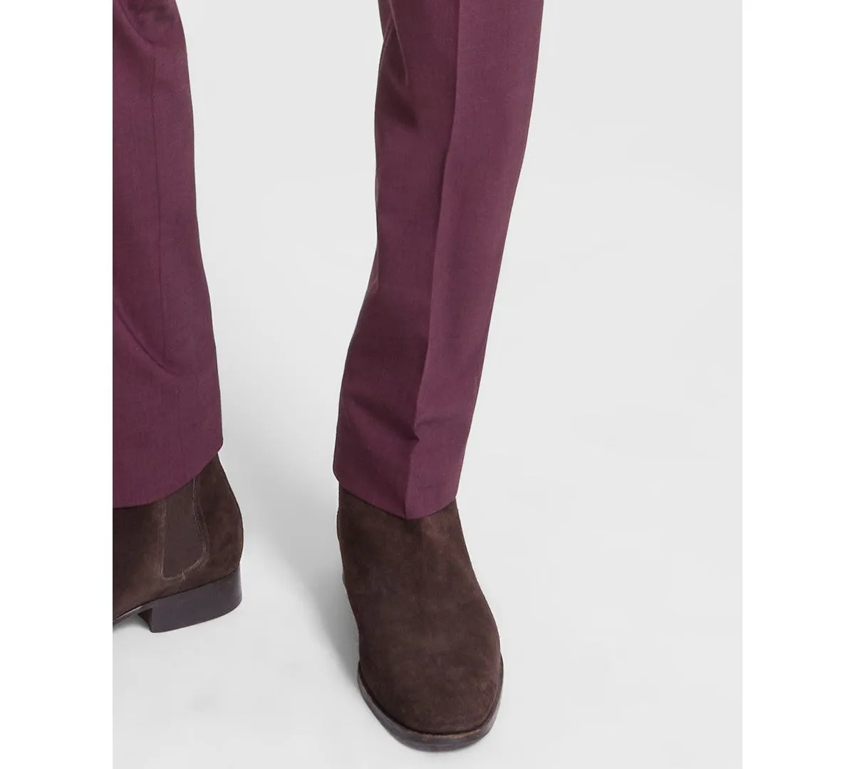 Bar Iii Mens Slim fit Dress Pants 31 / 30 Red Solid Stretch