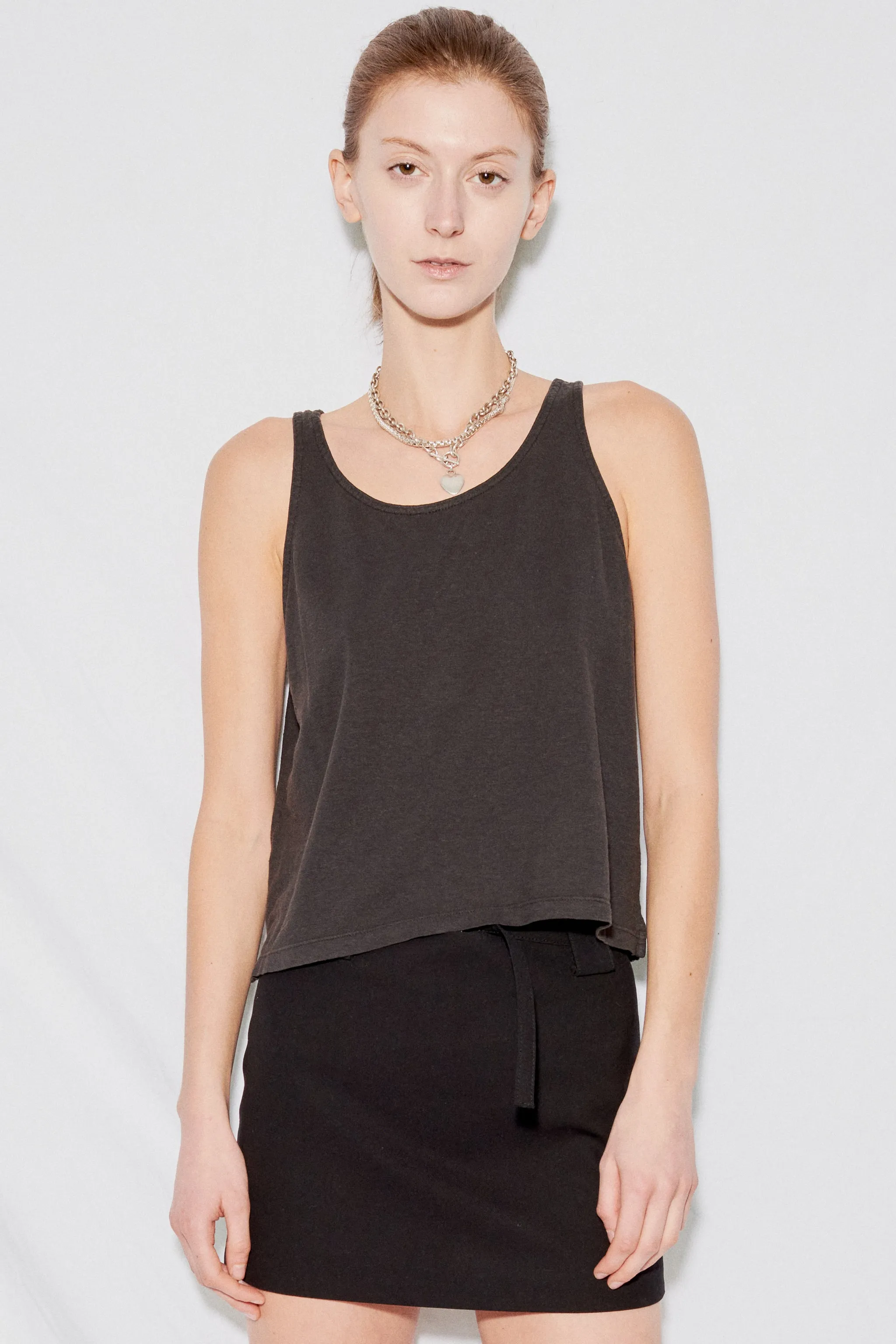Black Cropped Tank