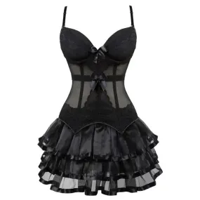 Black Organza Corset & Tutu Skirt Set