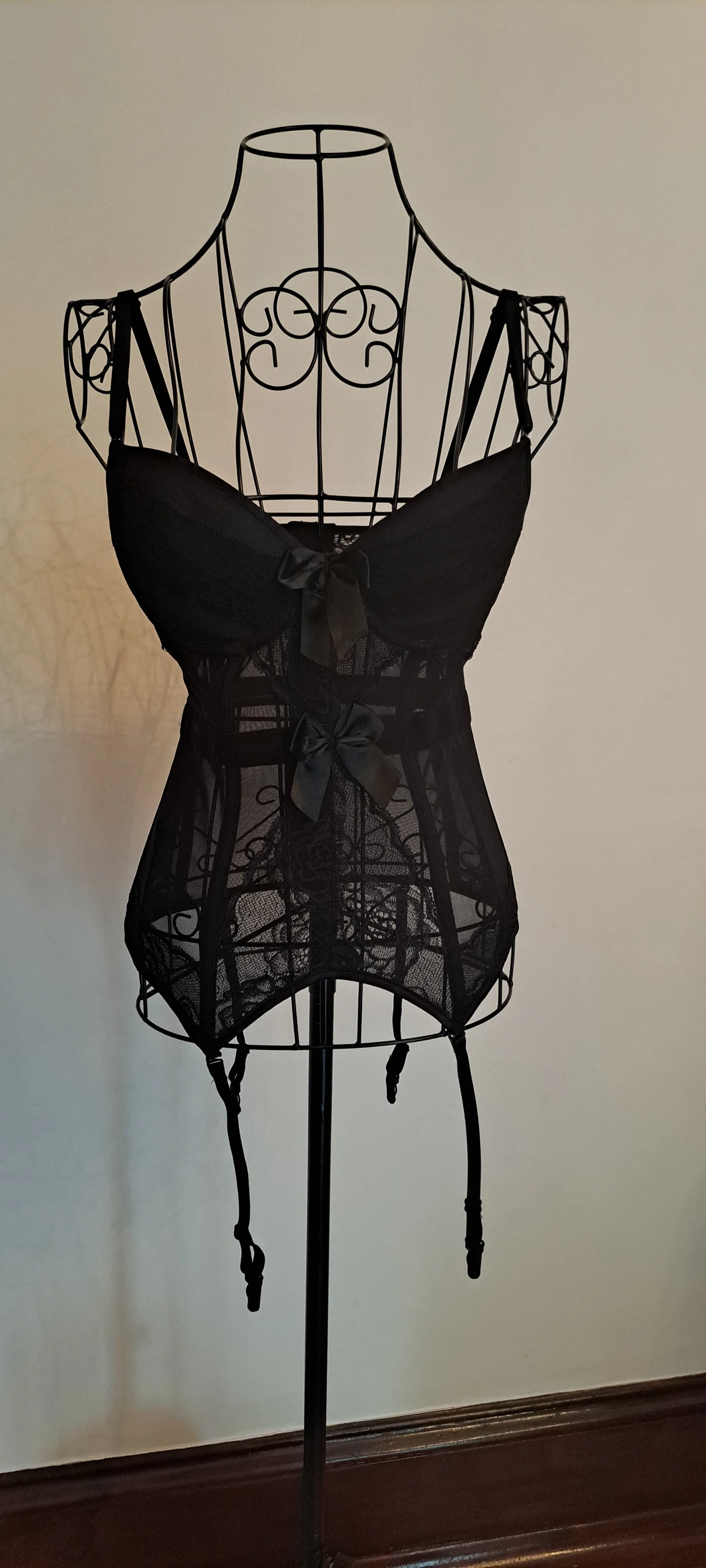 Black Organza Corset & Tutu Skirt Set