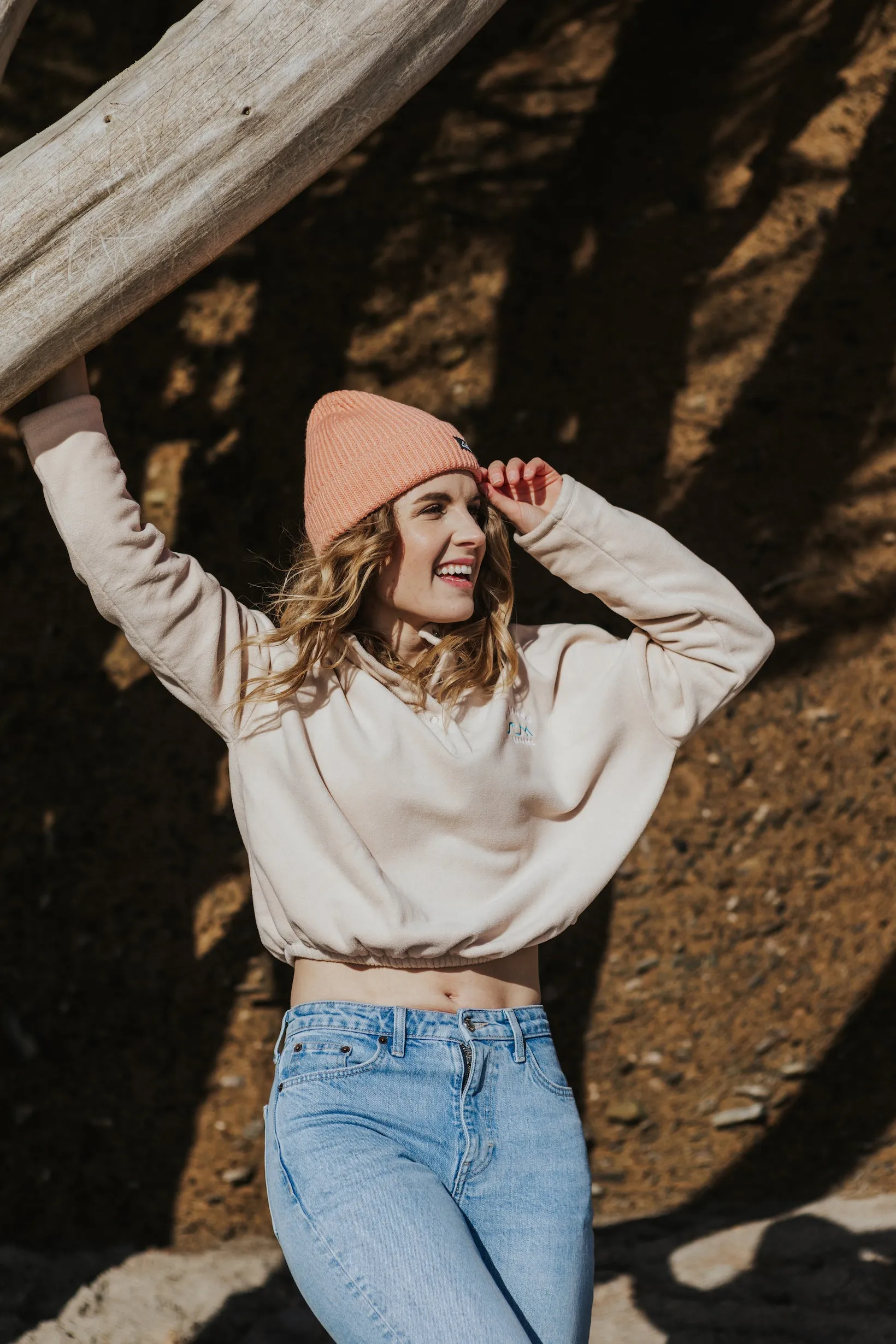 Bleubird Cropped Fleece - Sand
