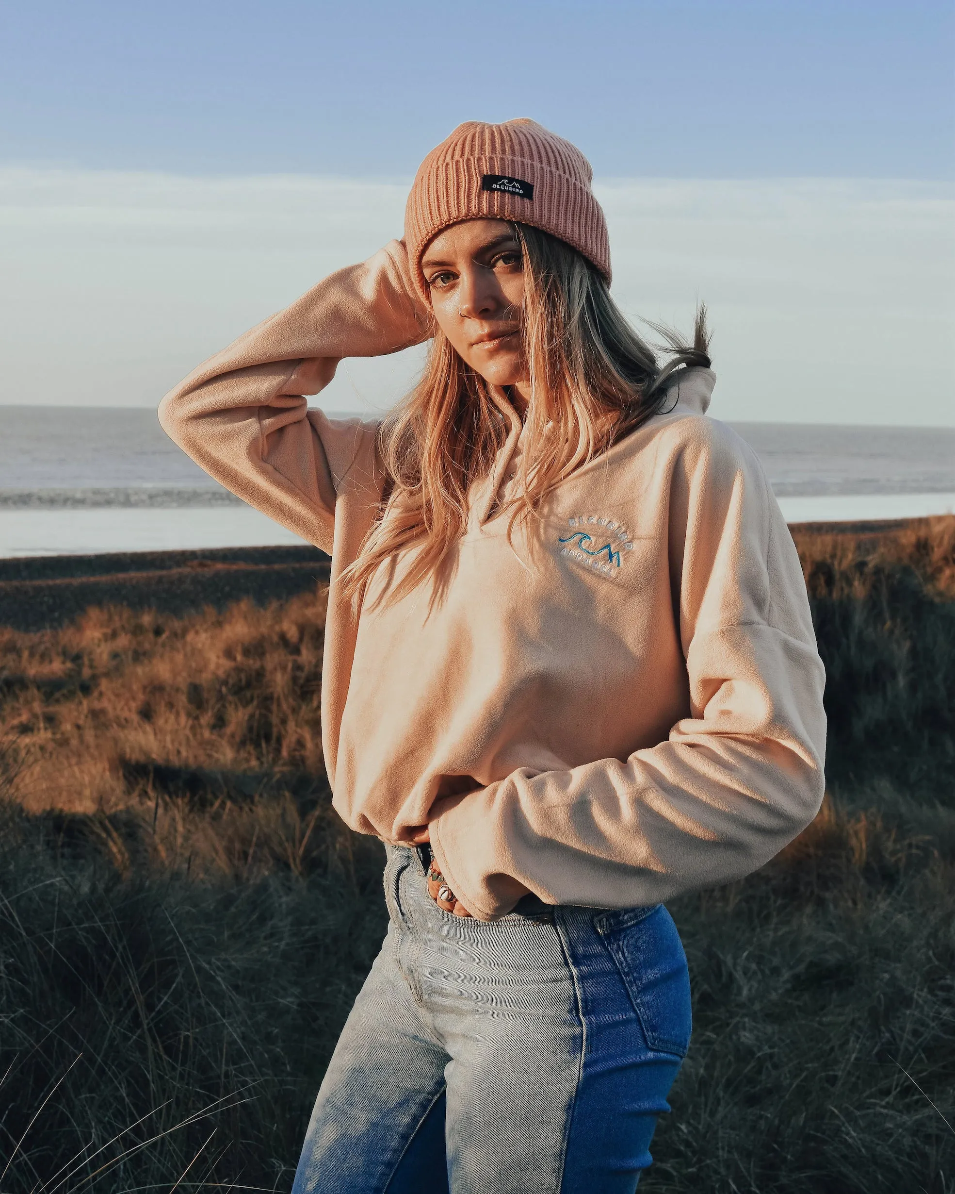 Bleubird Cropped Fleece - Sand