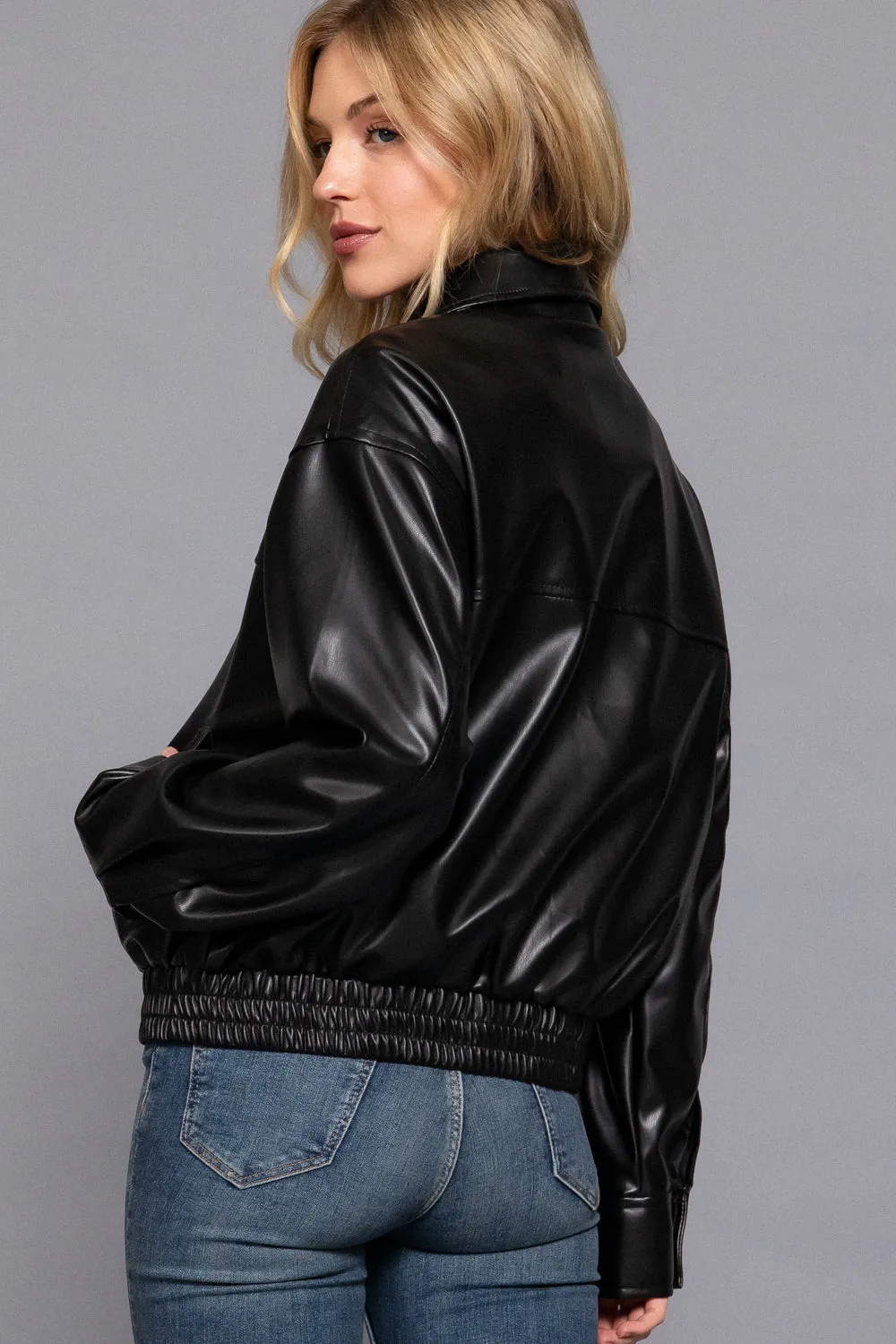 BOMBER JACKET VINIPIEL