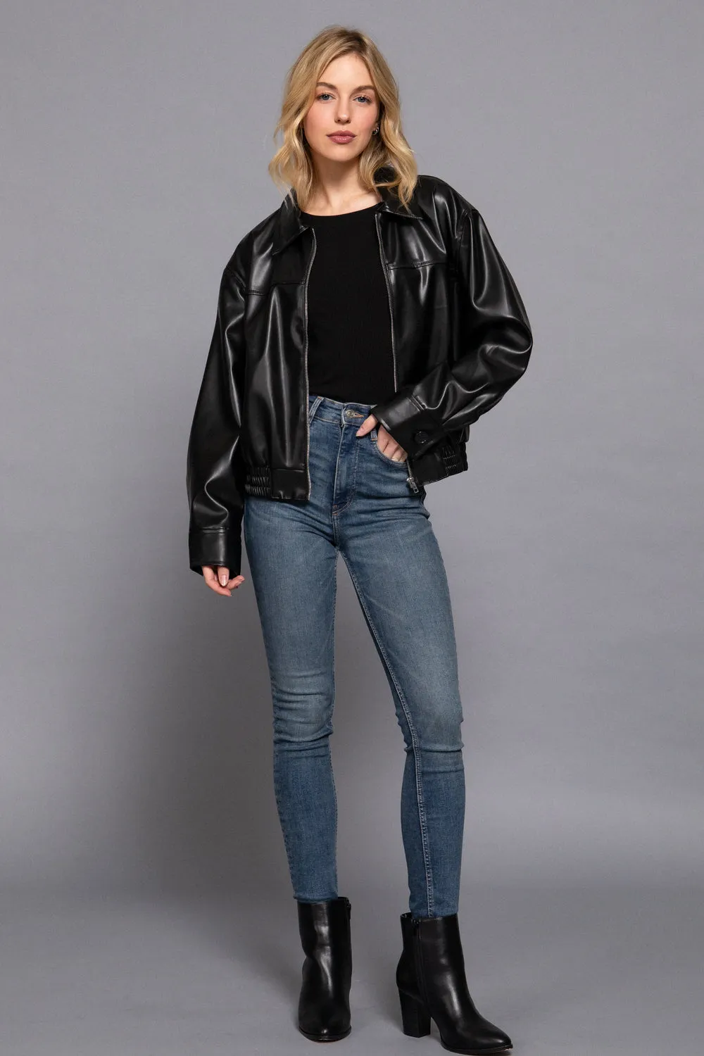 BOMBER JACKET VINIPIEL