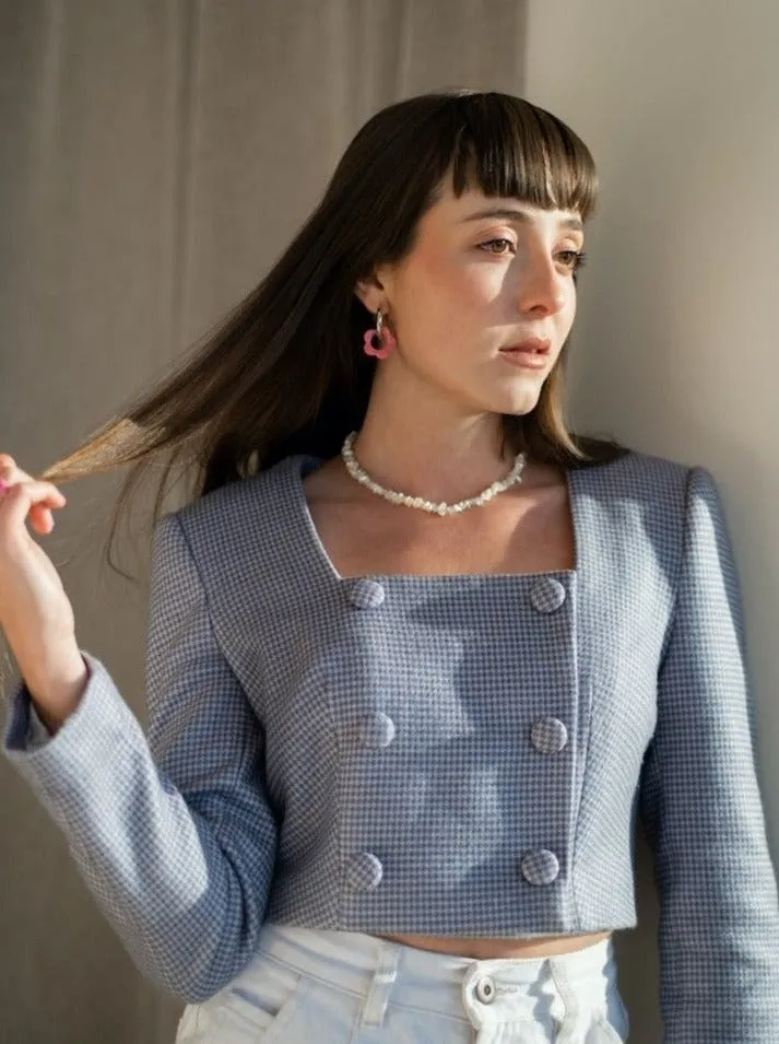 'Bubblegum' Wool Cropped Jacket