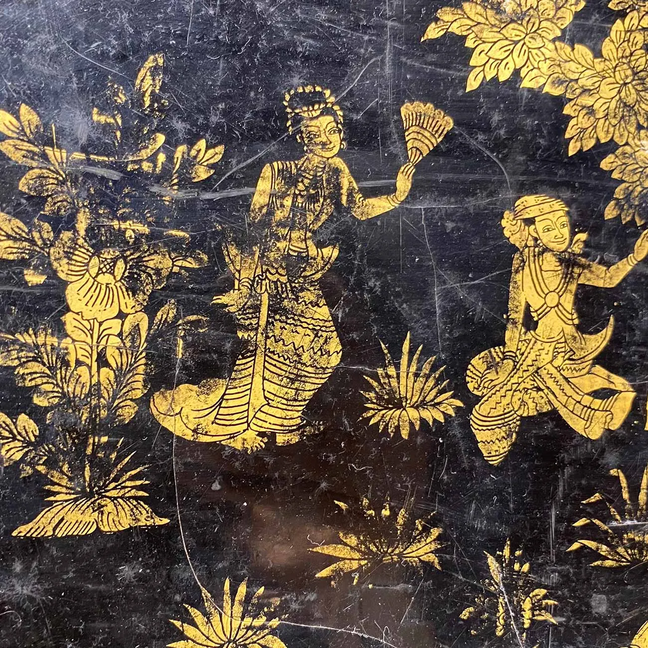 Burmese Lacquer Ramayana Tray