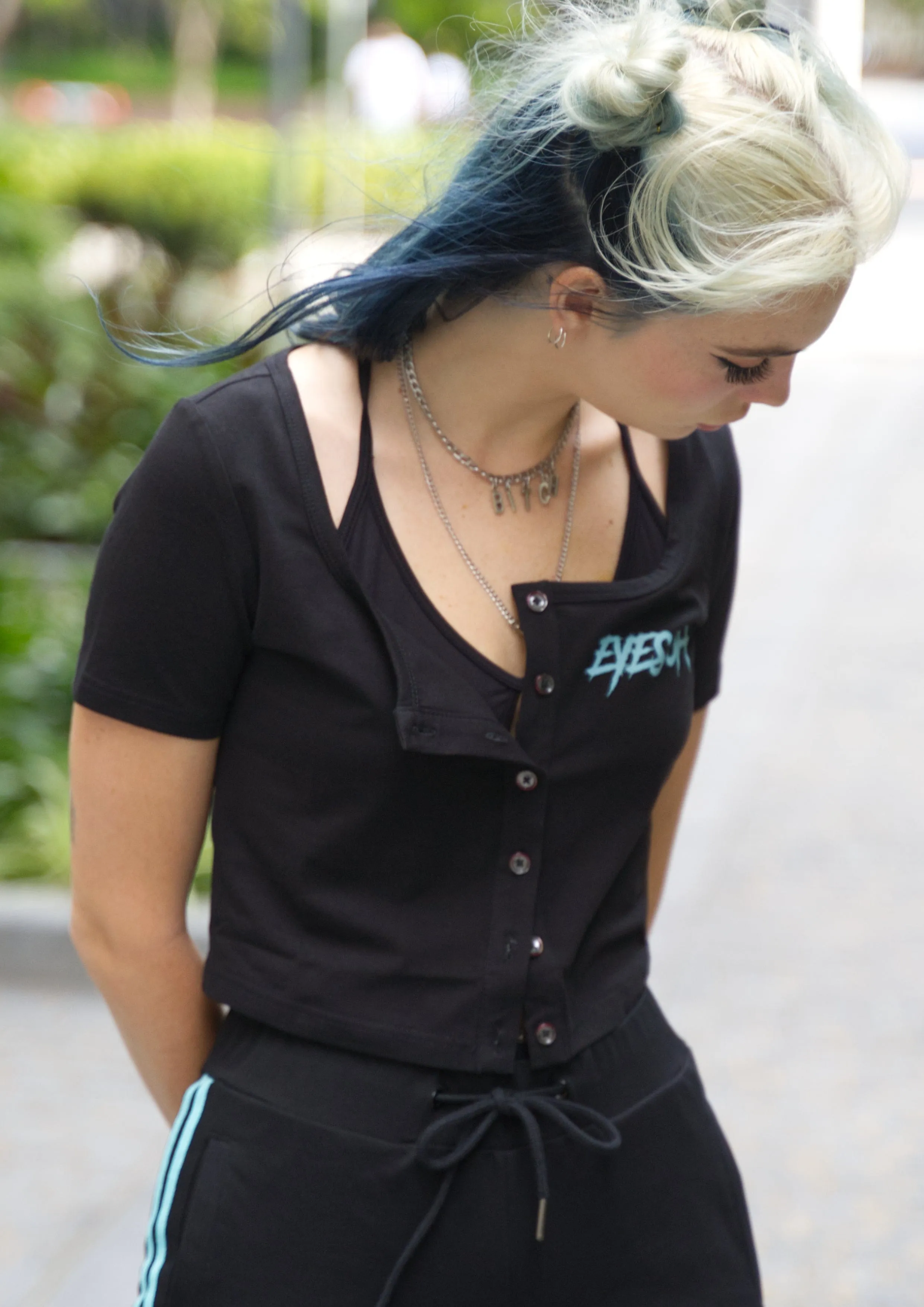 Button Up Crop Top