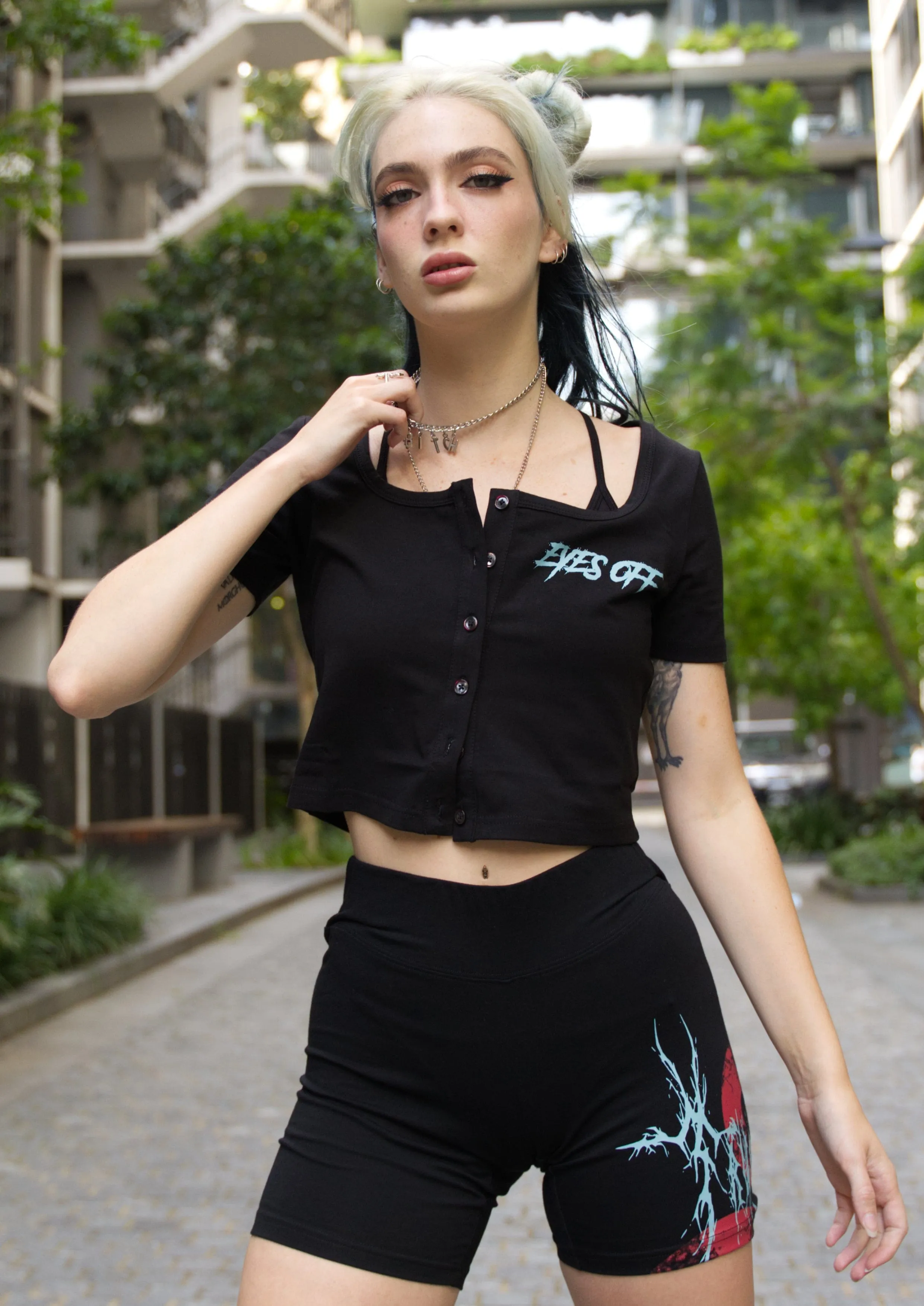 Button Up Crop Top