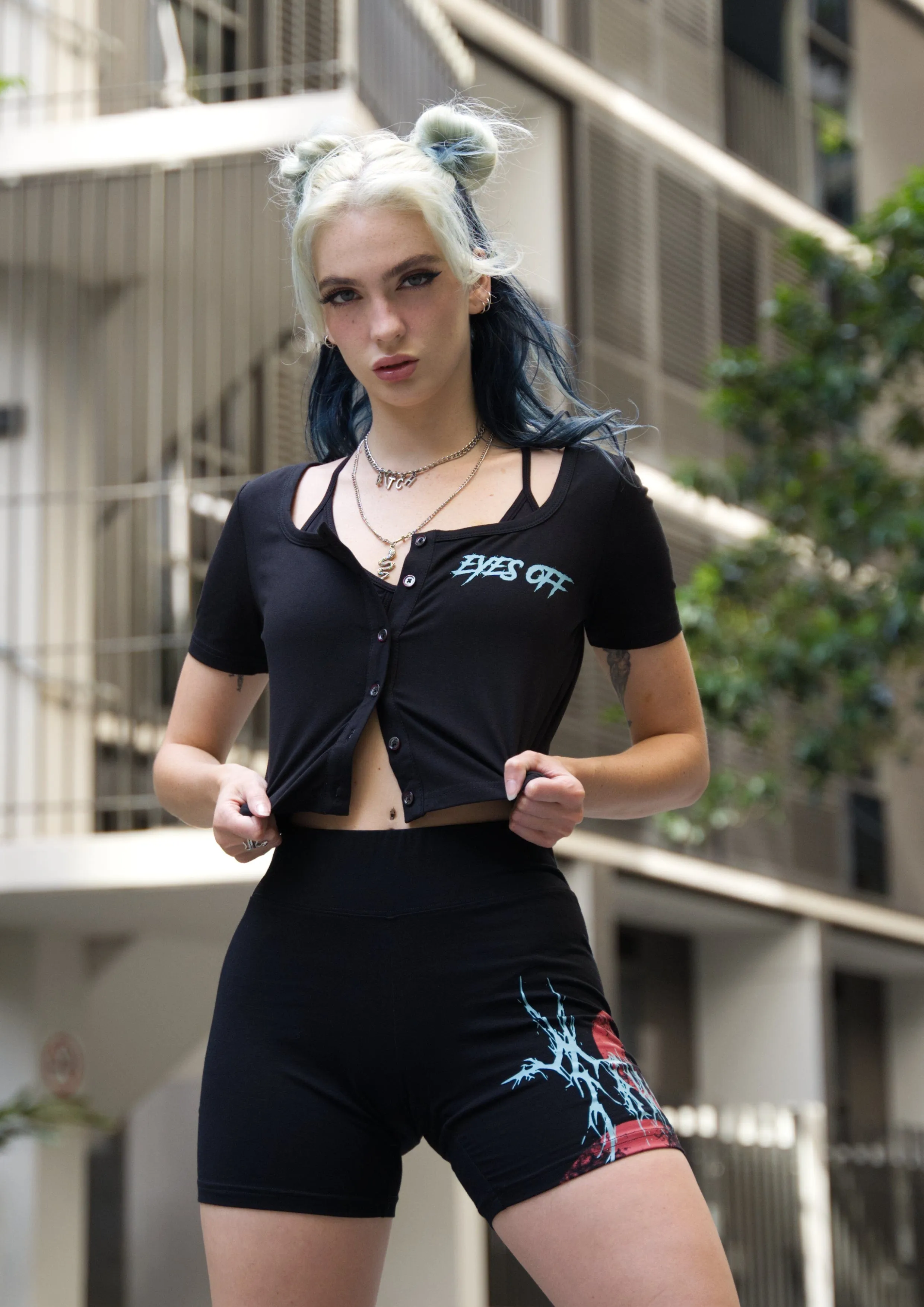 Button Up Crop Top