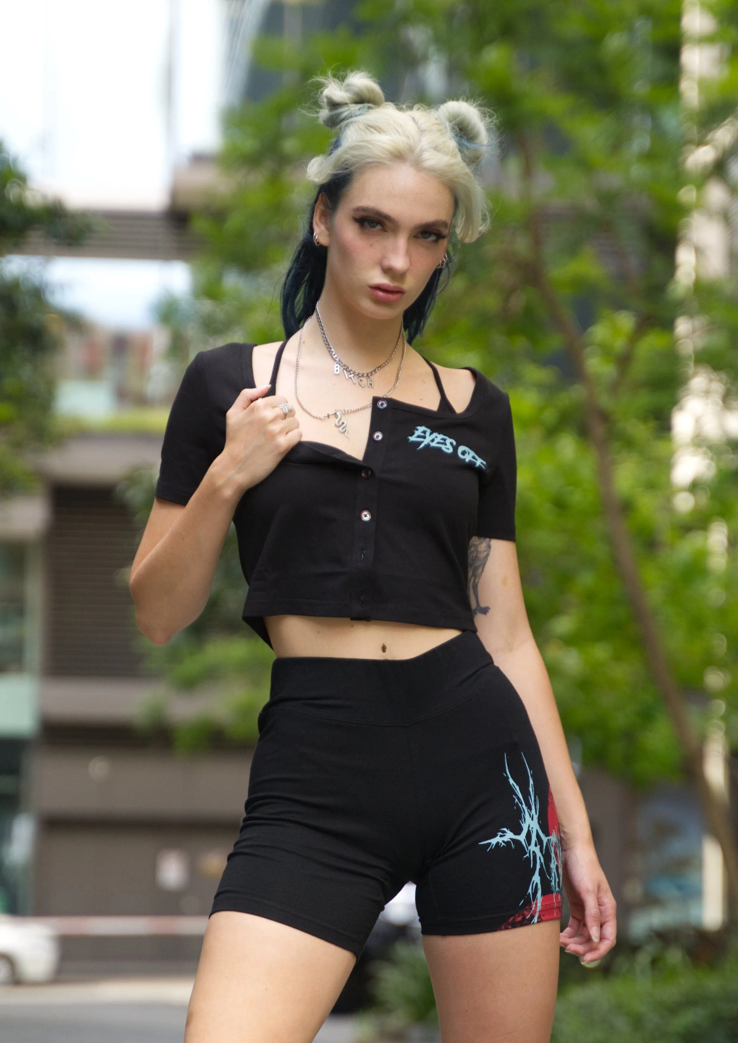 Button Up Crop Top