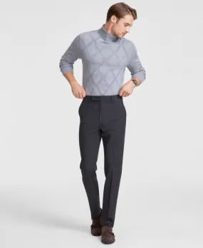Calvin Klein Mens Slim fit Dress Pants 33 / 30 Grey Plaid