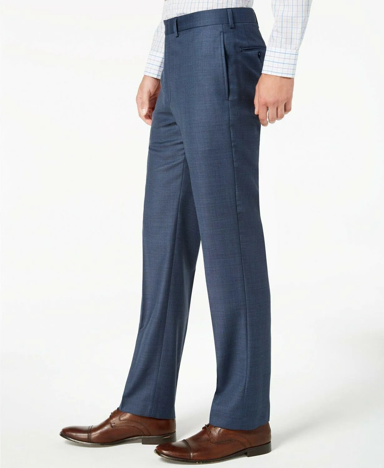 Calvin Klein Mens Slim fit Dress Pants 34 / 32 Blue Stretch