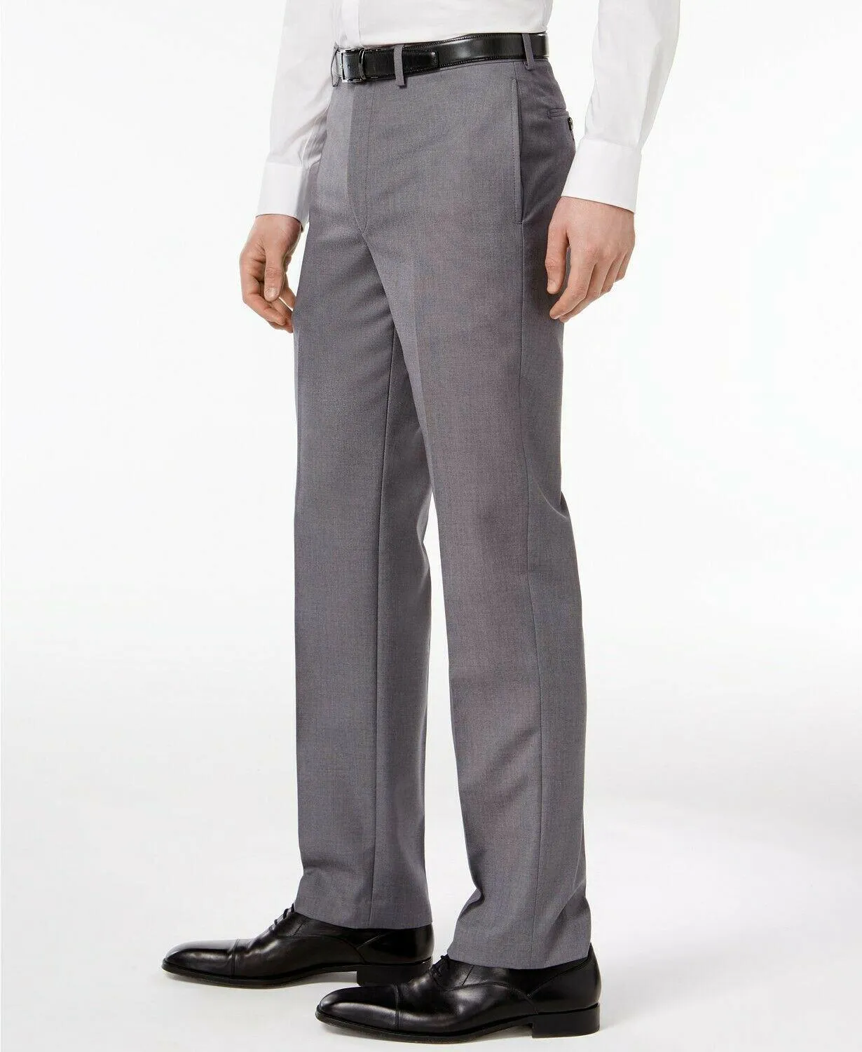 Calvin Klein Mens Slim fit Dress Pants 36 / 30 Grey Solid