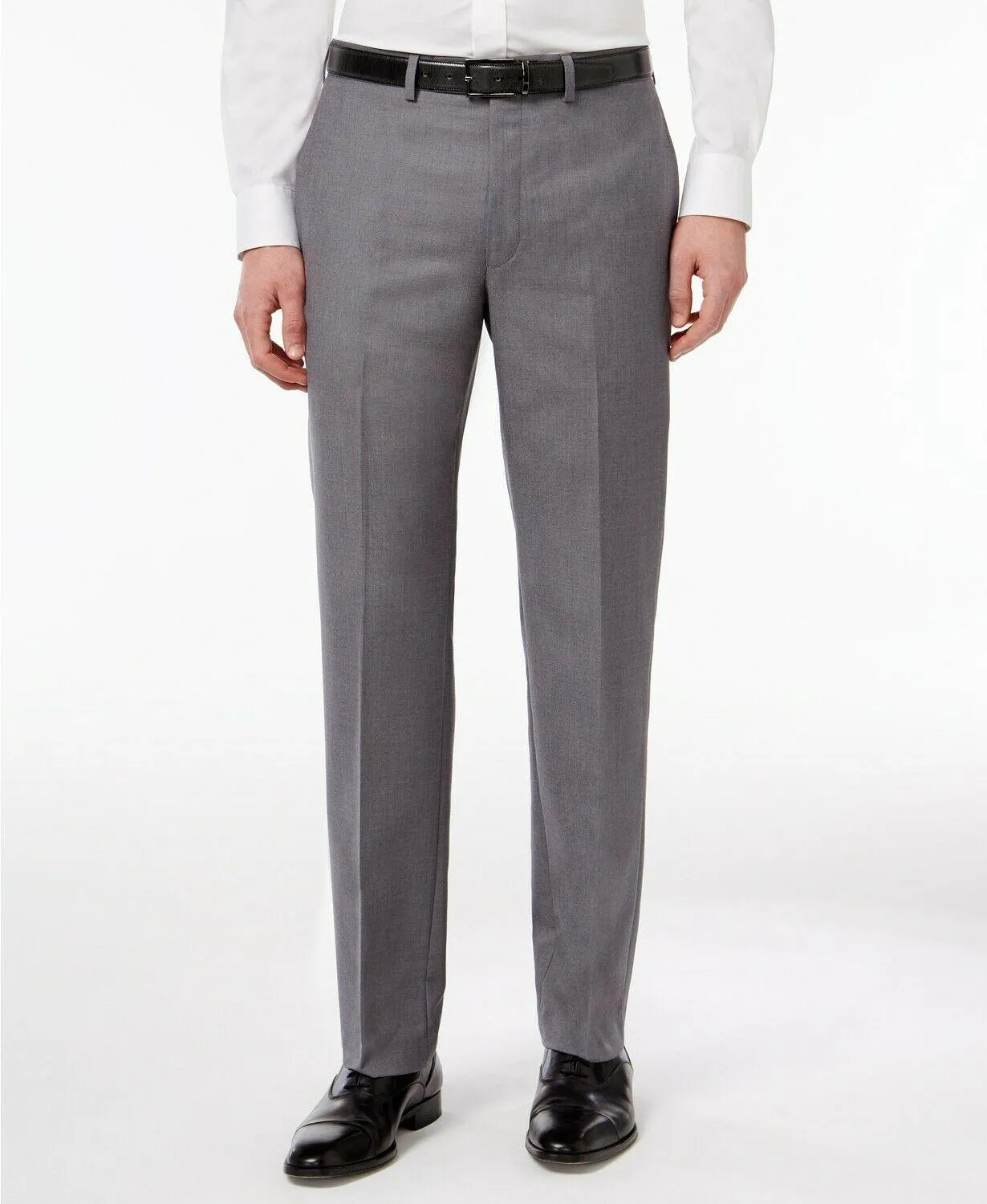 Calvin Klein Mens Slim fit Dress Pants 36 / 30 Grey Solid