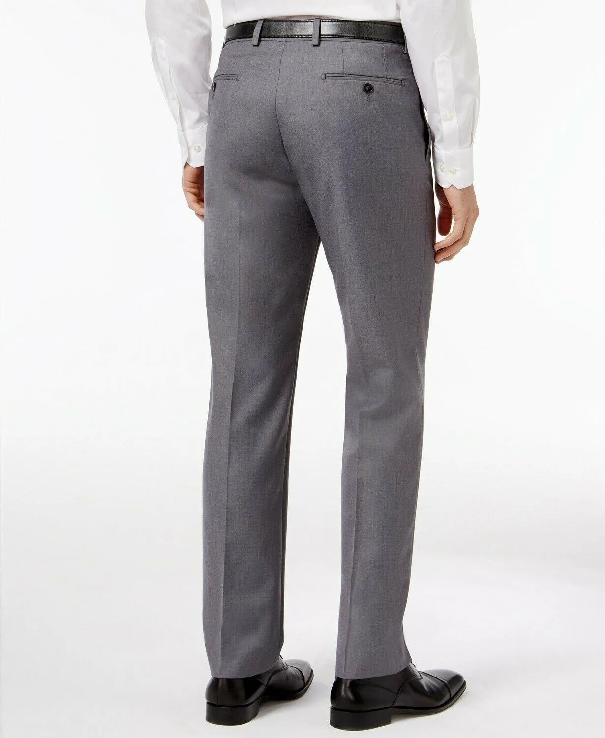 Calvin Klein Mens Slim fit Dress Pants 36 / 30 Grey Solid