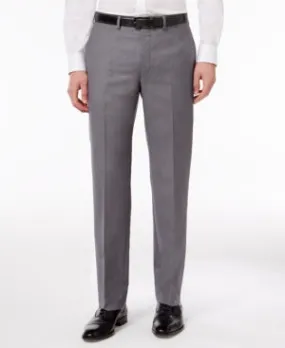 Calvin Klein Mens Slim fit Dress Pants 36 / 30 Grey Solid