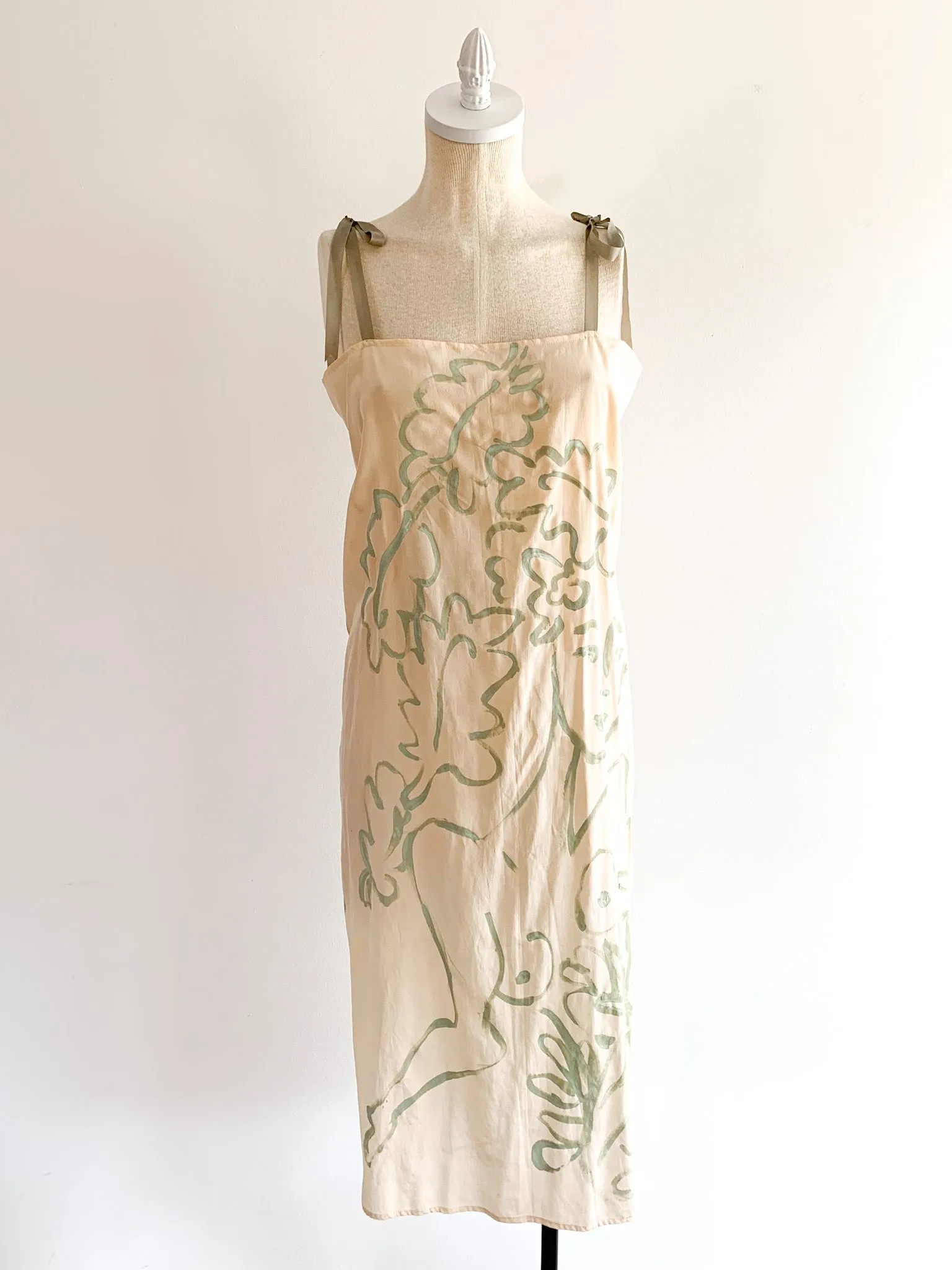 Carny Studios Painted Silk Slip Dress