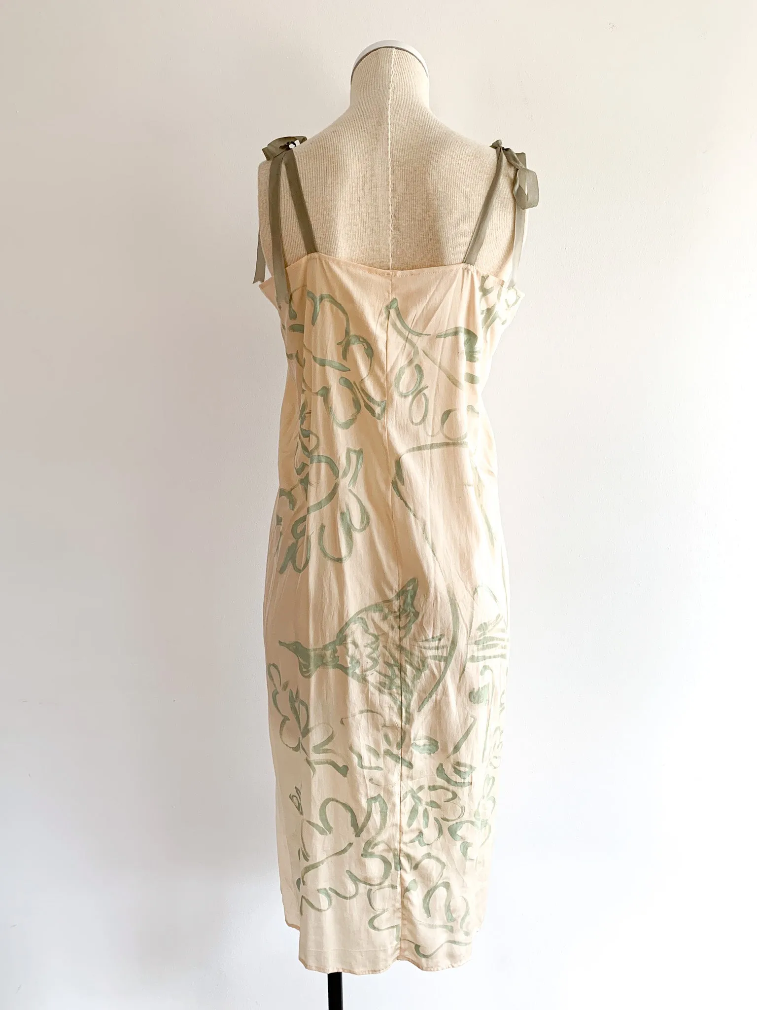 Carny Studios Painted Silk Slip Dress
