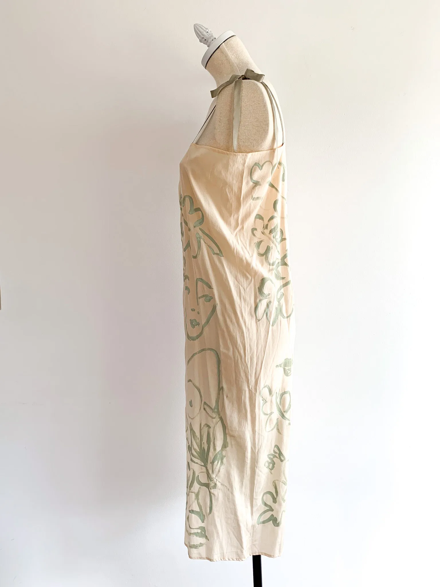 Carny Studios Painted Silk Slip Dress