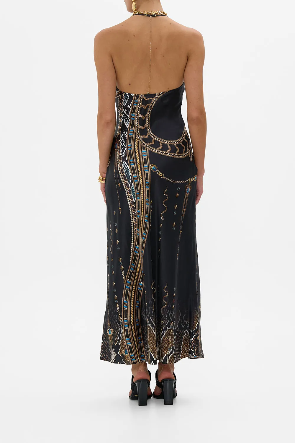 CHAIN DETAIL SLIP DRESS