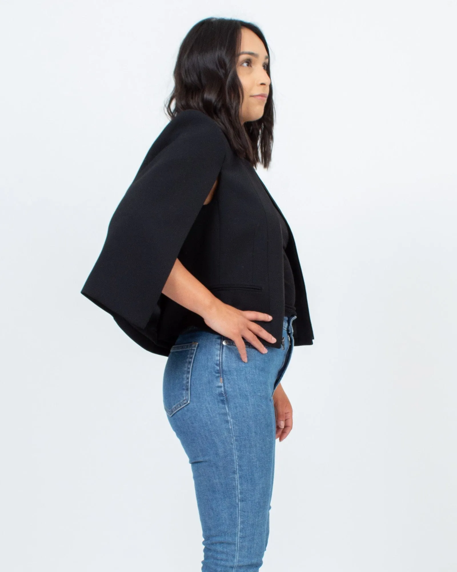 Cropped Cape Jacket