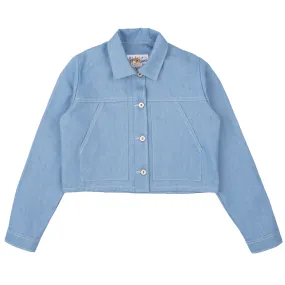 Cropped  Denim Jacket  - Sakura Sky