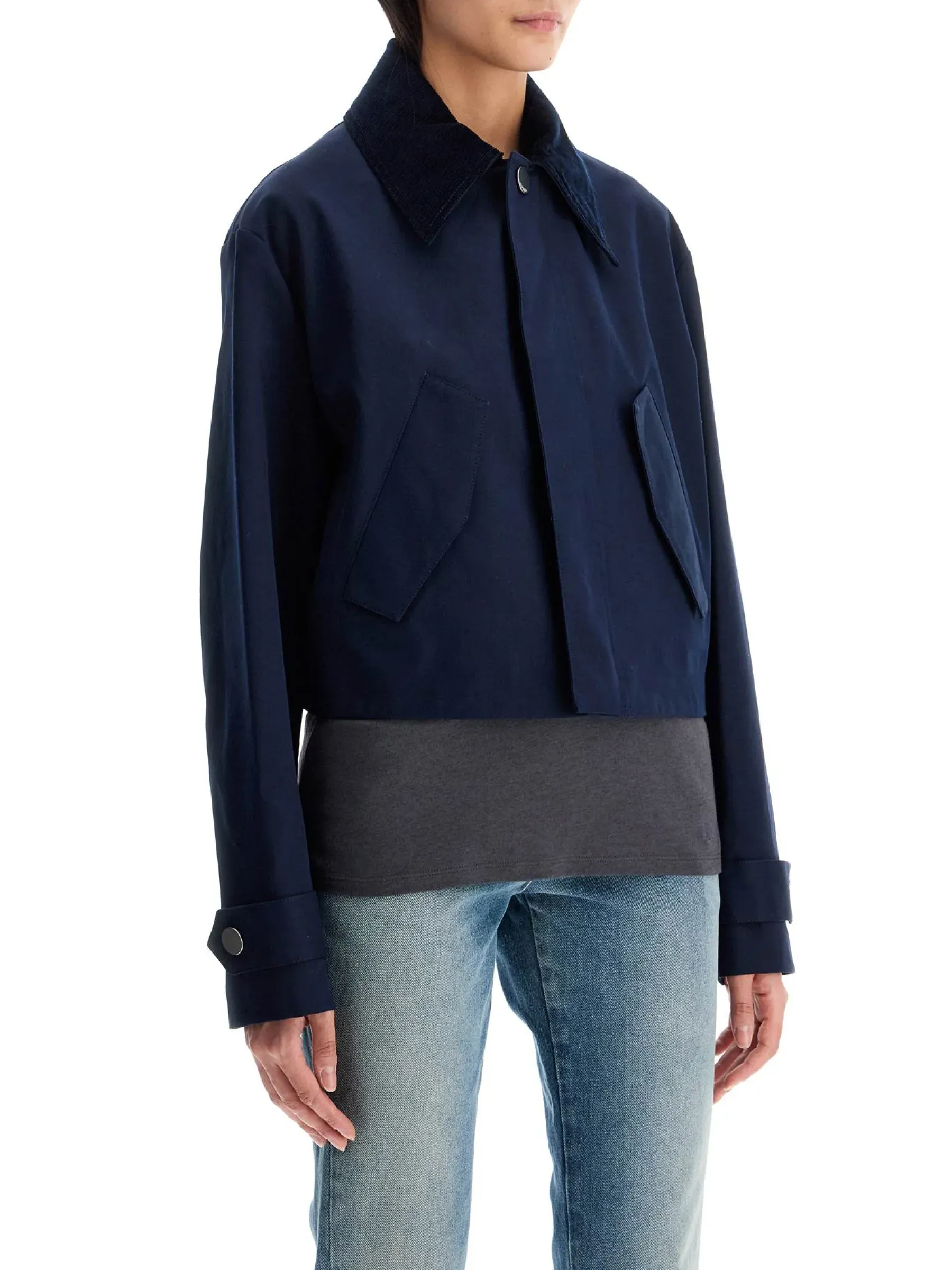 Cropped Jacket Canvas Outerwear