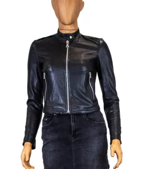 Cropped Leather Jacket