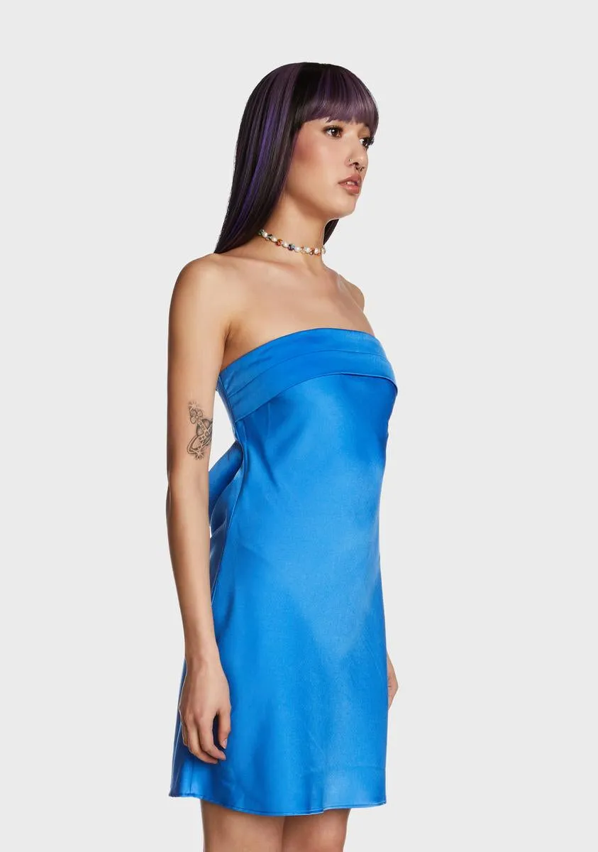 Crystal Clear Slip Dress - Blue