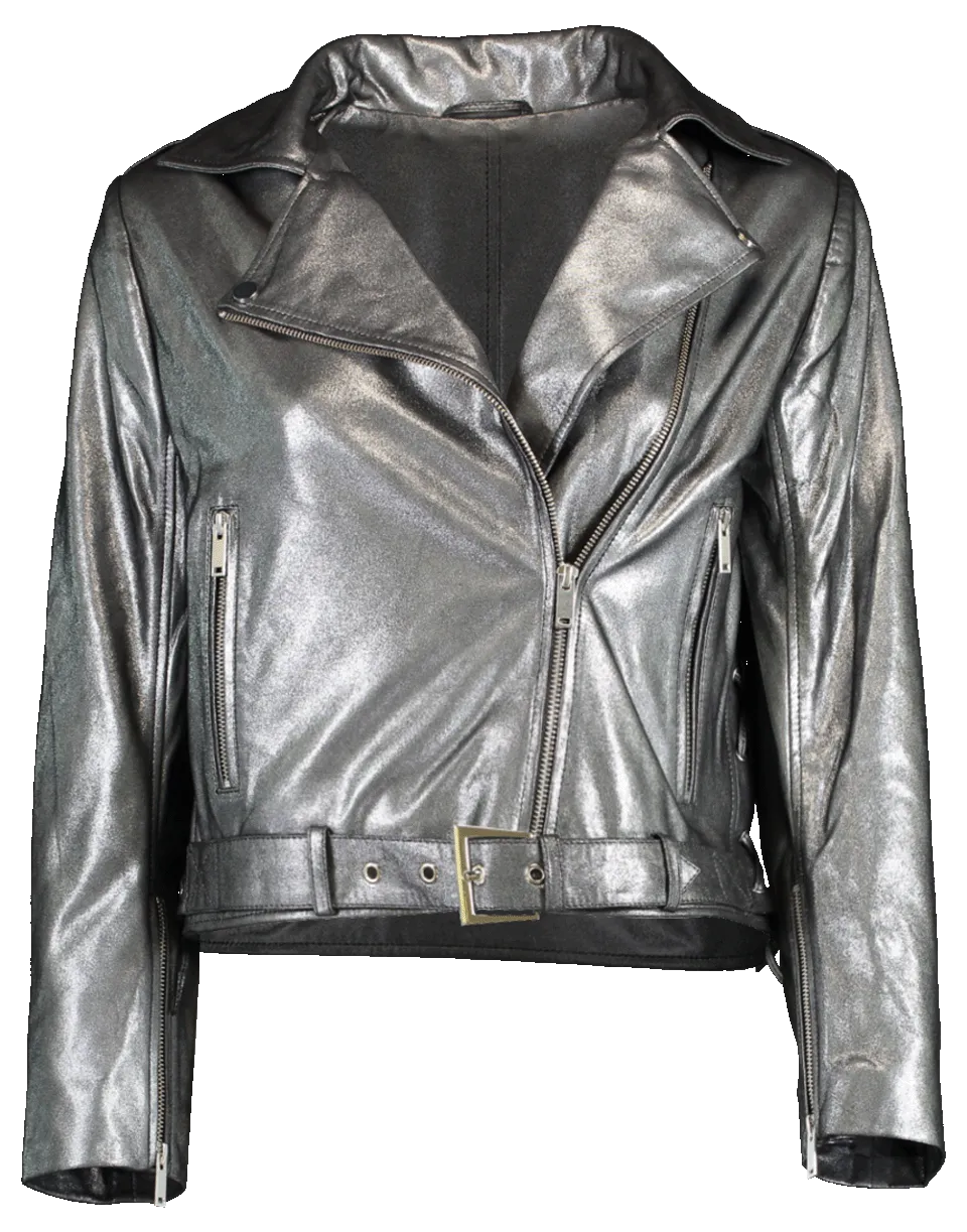 Daphne Cropped Metallic Jacket