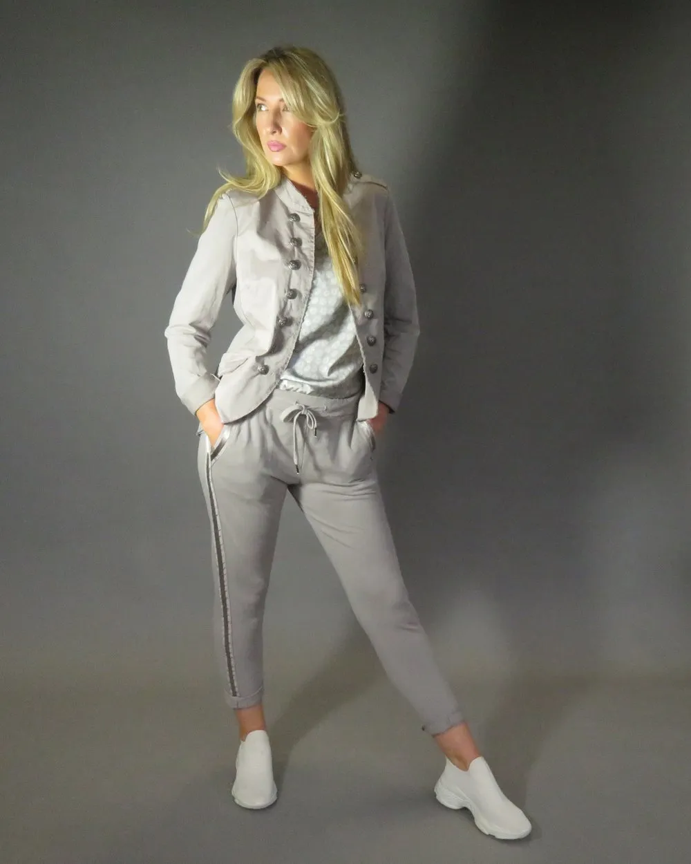 D.E.C.K By Decollage 522218 New Napolean Military Style Stretchy Shorter Jacket (8 Colours)