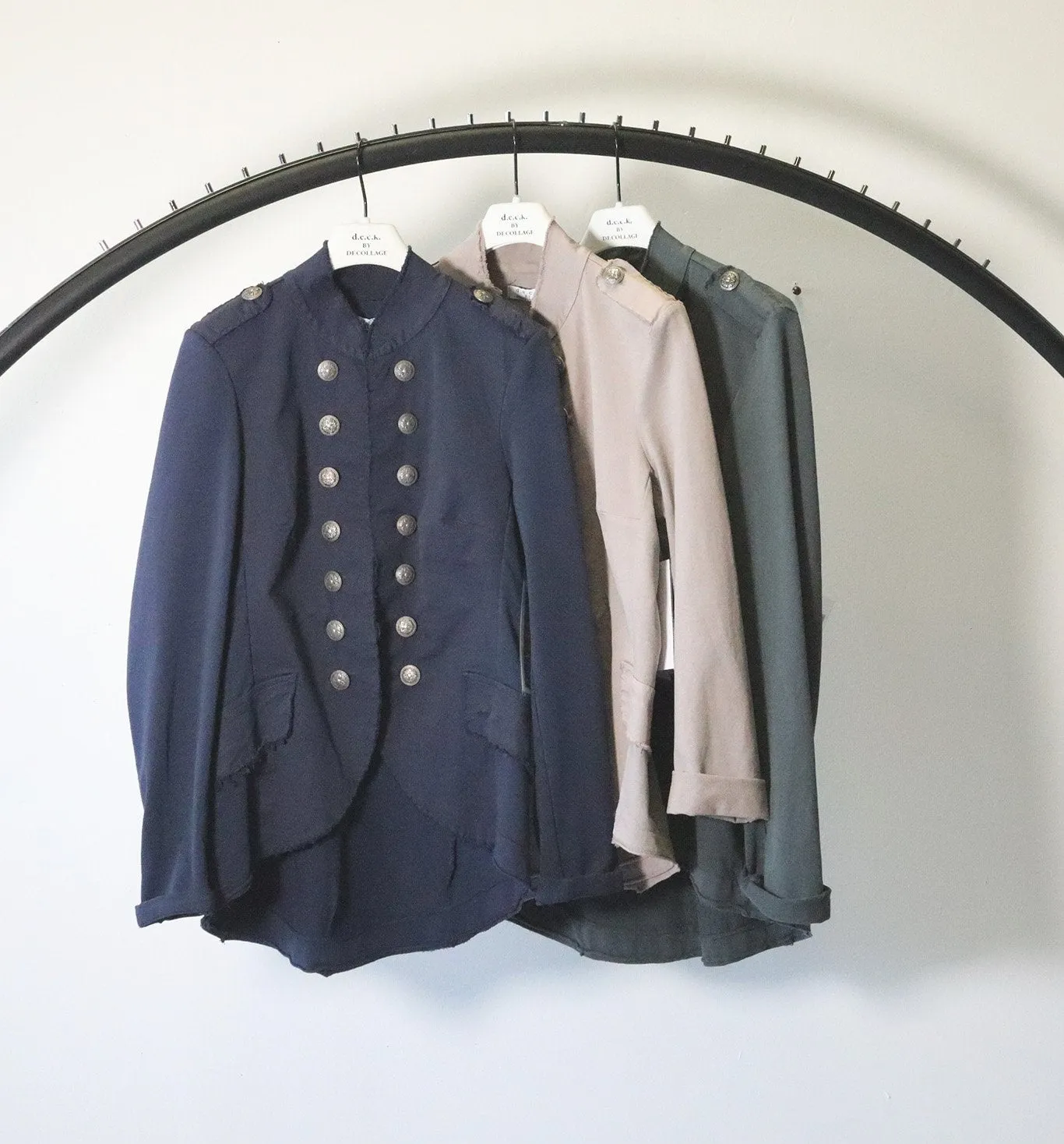 D.E.C.K By Decollage 522218 New Napolean Military Style Stretchy Shorter Jacket (8 Colours)