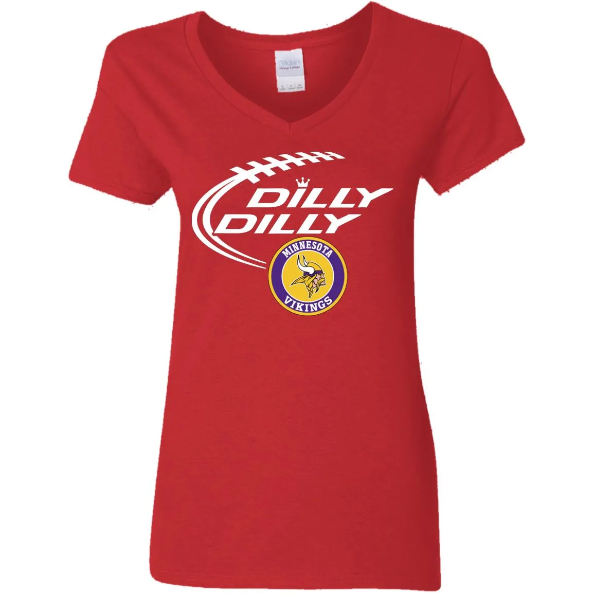 Dilly Dilly Minnesota Vikings Nfl Football Women V-Neck T-Shirt
